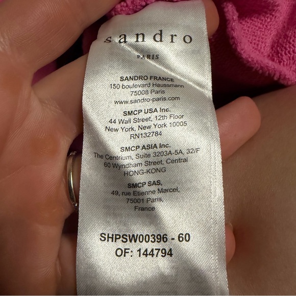 Sandro Paris Men's Pink Hoodie with Lamb Graphic - Size M - EUC (Rare) - Picture 8 of 11